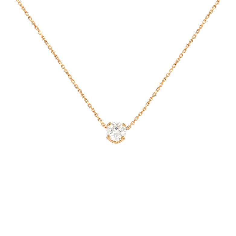 Collier diamant 0.69 carat or jaune 2.64g Comme neuf -  reconditionné disponible sur Gemme Les Bijoux